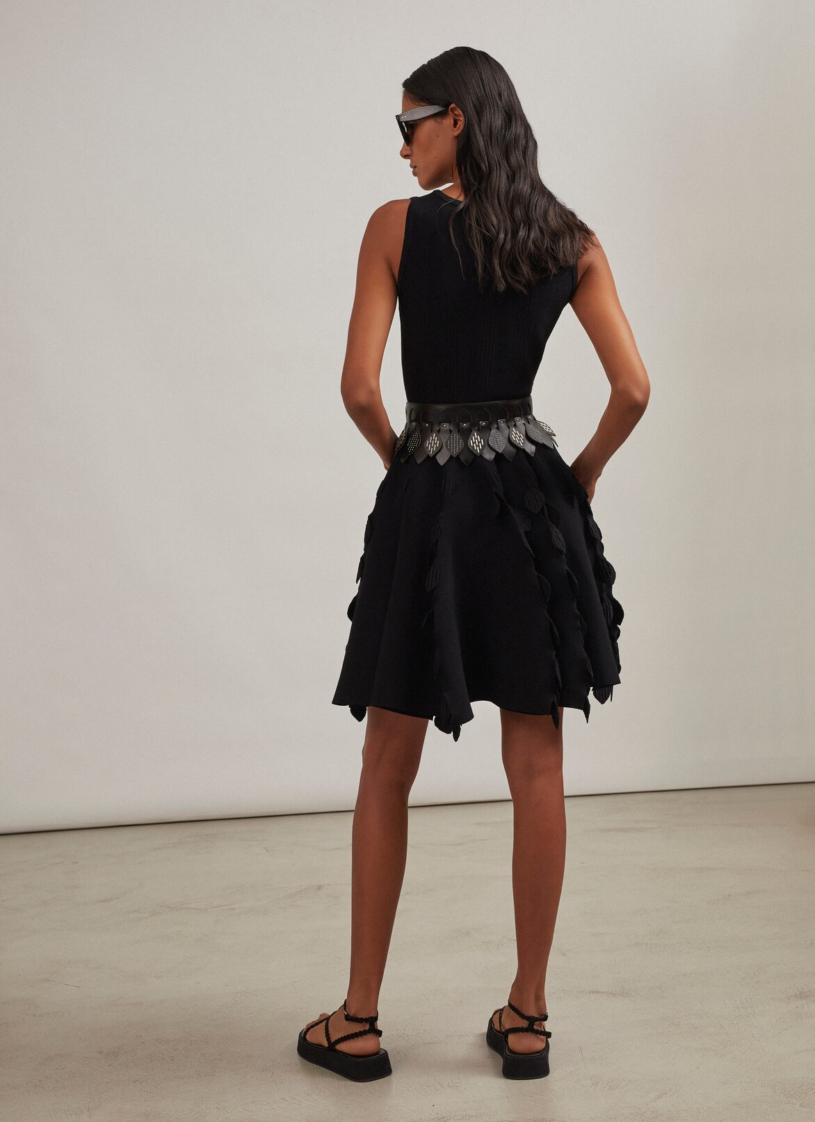 Knit skater dress ALAÏA BLACK KNIT SKATER DRESS